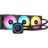 Cooler Procesor Corsair iCUE H150i Elite LCD XT, Răcire cu lichid AIO, Radiator 360mm, Ecran LCD, RGB, Intel LGA 1150/1151/1155/1200/1700/1851/2011/20