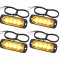 Set 4 Lampi Avertizare LED Galbene 4 LED-uri, Auto, Moto, Utilaje, BZRSH, stroboscop