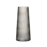 Vaza decorativa din sticla, 12.5x28 cm, Puncte reliefate, ATU-086398, Oem