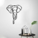 Cumpara ieftin Tablou metalic Elephant Negru 52x41 cm