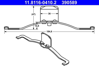 ATE 11.8116-0410.2 Arc, etrier frana foto