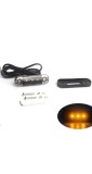 Lampa gabarit laterala LED portocaliu, geam fumuriu rezistent la apă IP67,