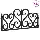 Cumpara ieftin Borduri de gazon, 17 buc., negru, 10 m, PP