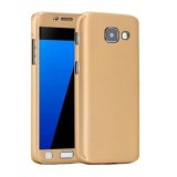 Husa Samsung Galaxy A5 2017, FullBody Gold, acoperire completa 360 grade cu folie de sticla gratis