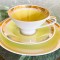 Set - mic dejun / ceai / cafea - GDR - 1947 - 1 persoana- poleit cu aur 24K