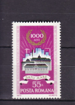 ROMANIA 1972 LP 808 MILENIUL ORASULUI SATU-MARE MNH foto