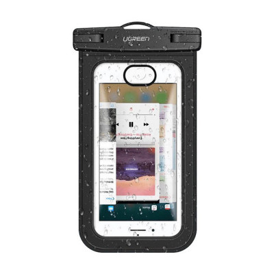 Husa Waterproof pentru Telefon 6 inch - Ugreen (50919) - Black foto