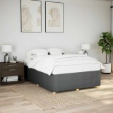 VidaXL Cadru de pat fără saltea, gri &icirc;nchis, 140x190 cm, textil