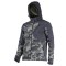 JACHETA ELASTICA CU GLUGA / CAMUFLAJ VERDE-NEGRU - 2XL
