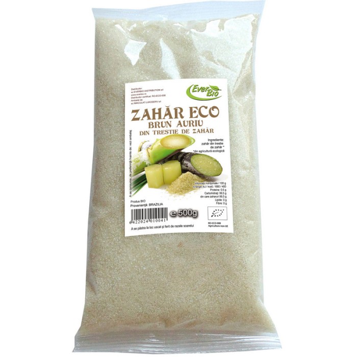 Zahar Brun Auriu Trestie Zahar 500gr Bio