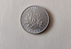 Fran?a - 1 franc (1962) moneda s363 foto