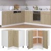 VidaXL Dulap inferior de colț, stejar sonoma, 75,5x75,5x80,5 cm, PAL