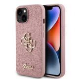Cumpara ieftin Husa Guess PU Fixed Glitter 4G Metal Logo pentru iPhone 13 Pink