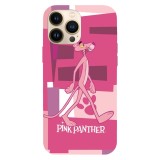 Husa compatibila cu Apple iPhone 15 Pro Max, Viceversa, model On the way Pink Panther , Silicon, TPU, Transparent, Carcasa
