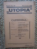 Revista UTOPIA ANUL I nr. 10 / 1929