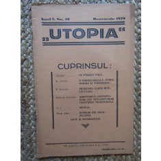 Revista UTOPIA ANUL I nr. 10 / 1929