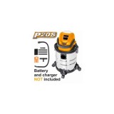 Aspirator 20 v industrial metal 20 l - fara acumulator - Ingco CVLI2005E