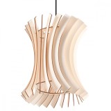 Lampa Suspendată Oriana Din Lemn Natural, Cu 1 Bec Tub Scandinav De Interior
