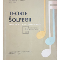 Ana Motora Ionescu - Teorie si solfegii. Manual pentru clasa a IV-a a scolilor de muzica (editia 1965)