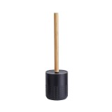 Cumpara ieftin Perie toaleta polirasina neagra bambus natur 10 x 36,5 cm