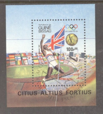 Guinee Bissau 1984 Olympic games perf. sheet Mi.B261 used TA.113 foto