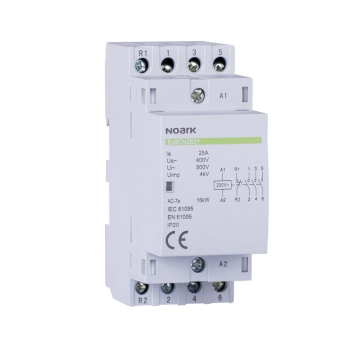 Contactor de instalare Ex9CH25 20 230V 50/60Hz, 107320, Noark