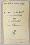 BIBLIOGRAFIA ROMANIEI , BULETIN TRIMESTRIAL , intocmit de GHEORGHE ADAMESCU , VOLUMUL I : CARTILE DIN 1928 - PERIODICELE DIN 1928 , APARUTA 1930