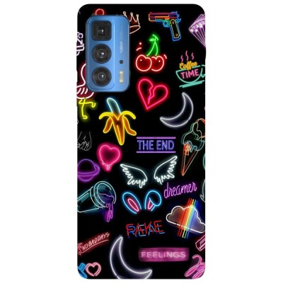 Husa compatibila cu Motorola G20 model Neon stickers pattern, Silicon, TPU, Viceversa foto