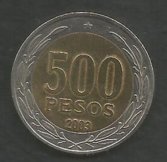 CHILE 500 PESOS 2003 [1] Bimetal , livrare in cartonas foto