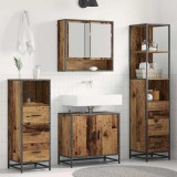 vidaXL Set de mobilier pentru baie 4 pcs Lemn vechi 65 x 33 x 60 cm 3402509