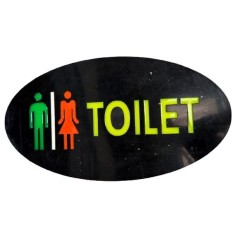 Panou reclama luminoasa LED Color pentru interior cu mesaj TOILET