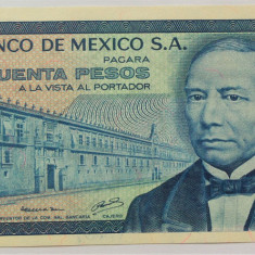 BANCNOTA 50 PESOS - MEXIC, anul 1978 *cod 884 = UNC
