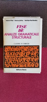 Fișe de analize gramaticale structurale (semnătură Gh. Constantinescu-Dobridor) foto