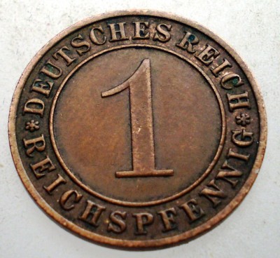 B.151 GERMANIA WEIMAR 1 REICHSPFENNIG 1931 D foto