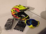 Cumpara ieftin Set casca enduro+Ochelari+Manusi+Cagula marimea M(57-58 cm)