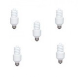 SET 5 becuri fluorescent Panasonic, soclu E27, putere 18W, forma spirala, lumina alb calda, alimentare 220 - 240 V, &quot;EFD18E27HD-5&quot; (timbru verde 2.25