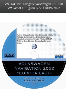 VW Dvd Harti Navigatie Volkswagen RNS 510 VW Passat Vw Tiguan Skoda EUROPA 2022 foto
