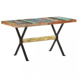 VidaXL Masă de bucătărie, 140 x 70 x 76 cm, lemn masiv reciclat