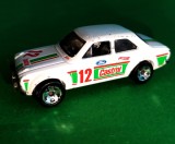 Ford Escort `70 RS 1600 Hot Wheels Mattel 2014 , Made in Malaezia. Diecast, carcasă metalică albă colantată Castrol 12 jante cromate, proiectoare W