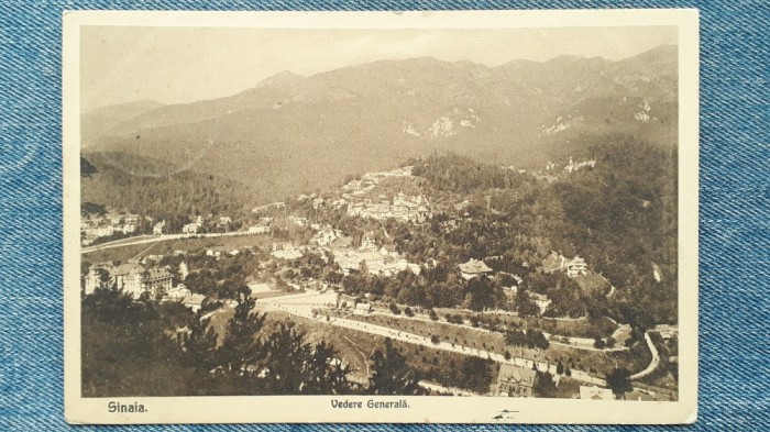 48 - Sinaia Vedere Generala / carte postala circulata 1912 Editura Sigm Schwartz