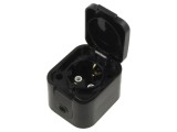 Conector alimentare AC negru 250VAC 16A - 2P+PE