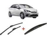 Cumpara ieftin Set 3 stergatoare HONDA JAZZ V (GR_, GS_) din 2020, pentru parbriz si luneta fata si spate auto, Bosch Twin, din cauciuc siliconat rezistent, HONDA
