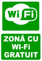 Indicator pentru zona cu wi-fi gratuit foto