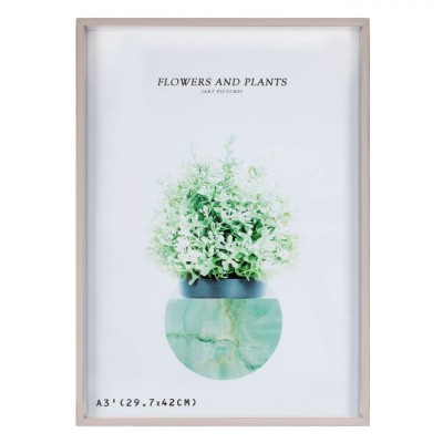 Ramă Foto Decorativă, Plastic, Dimensiune A3, Culoare Argintie foto