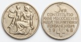 D2 ELVETIA 5 francs 1948/ 100th Anniversary of the Constitution/Argint .835 ,15 g /aUNC, monedă din foto