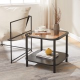 Masuta laterala Latama cu blat din sticla bronz 51x51x45 cm