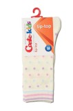 Șosete lungi 3/4 copii cu buline, Tip-Top 035, Crem, 21-23 (14)