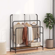 vidaXL Stativ pentru haine Lemn vechi 90 x 30 x 100.5 cm Lemn compozit