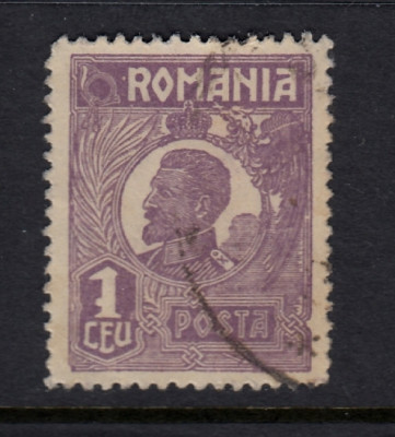 ROMANIA 1920 - FERDINAND UZUALE 1 LEU CU CEP EROARE DE CATALOG foto
