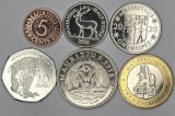 MAURITIUS Set / Lot 1 , 6 Monede : 5 Cents 2017 + 1/2 Rupee 2016 + 1 Rupee 2020 + 5 Rupees 2018 + 10 Rupees 2019 + 20 Rupees 2020, Africa, Cupru-Nichel